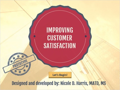Course cover for Improving Customer Satisfaction Prototype.